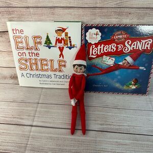 Elf On The Shelf Bundle - 2 Books & Girl Elf Doll - Christmas, Elves, Kids,